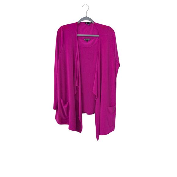 Franne Golde Tops - Franne Golde 2-Piece Jacket & Top Luxe Stretch Set Purple XXL